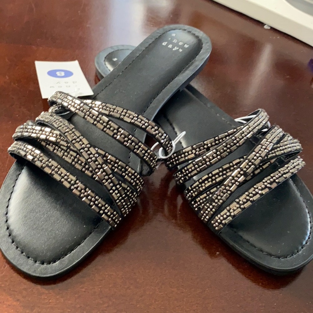 Brand New Black Sandals w| Sparkle!